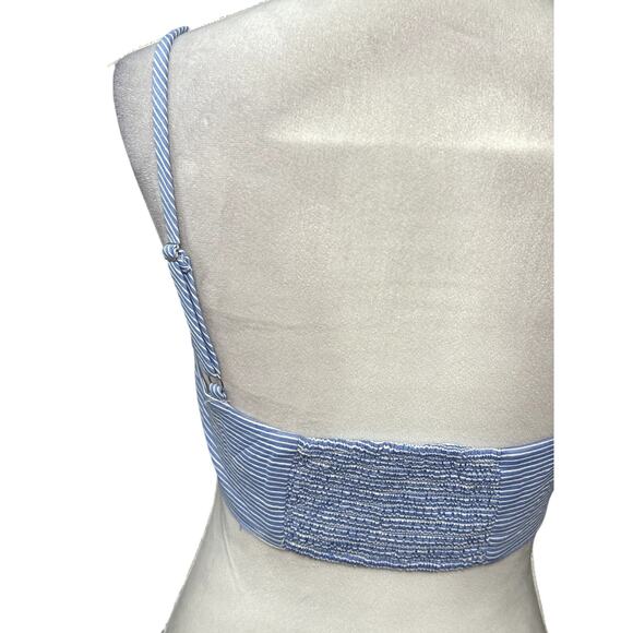 Favorite Daughter Ex-Boyfriend Bra Adjustable Straps Padded Blue/White W M NWOT - Picture 6 of 9